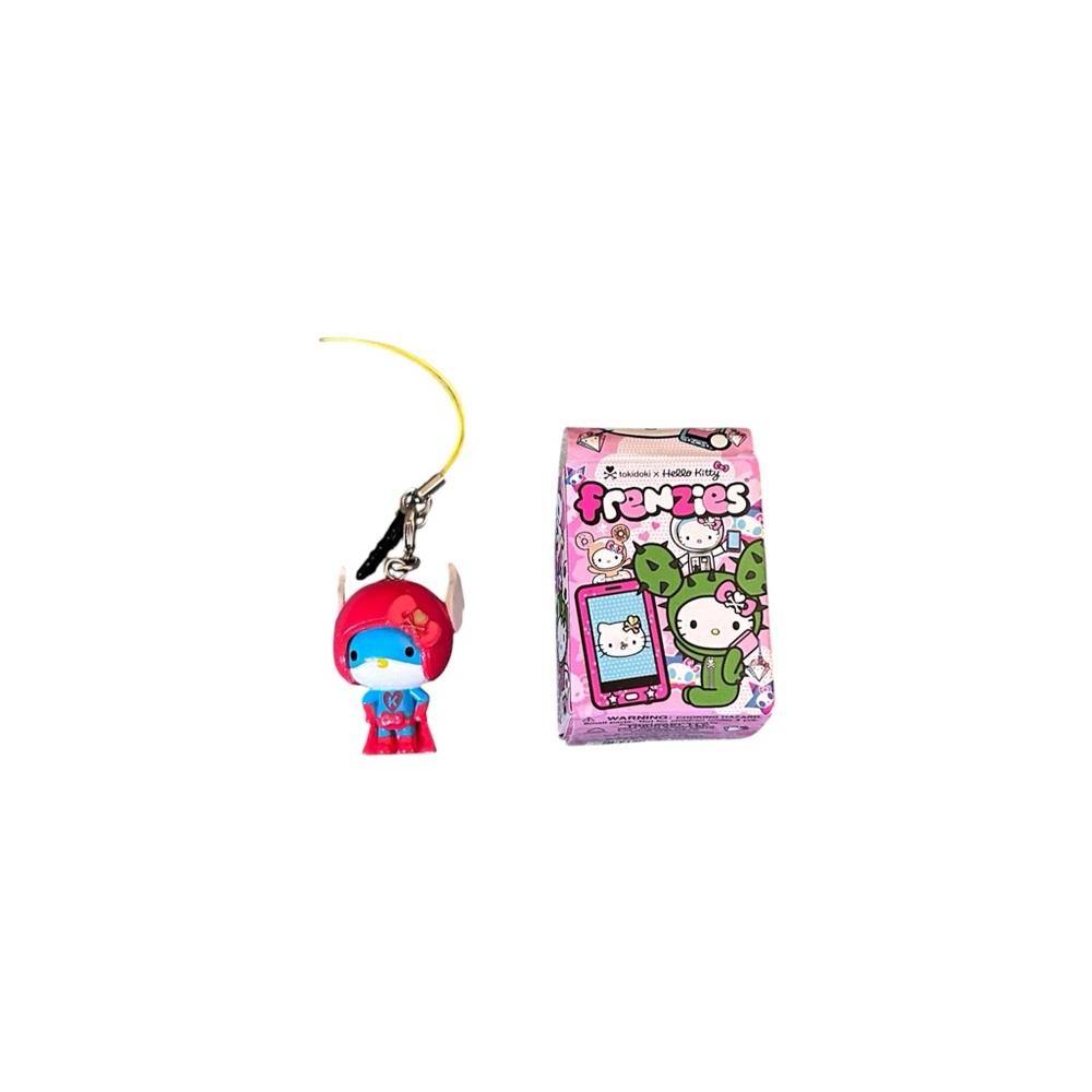 Tokidoki x Hello Kitty Frenzies Series 1 Superhero Mini Phone / Bag Charm + Box